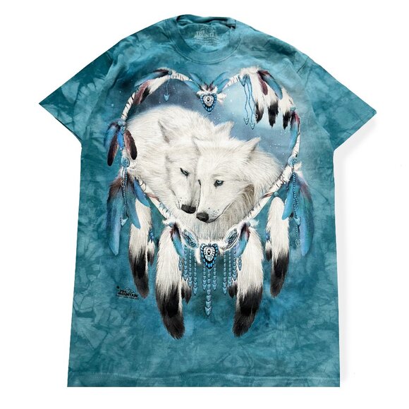 Secondhand The Mountain, Wolf & Dream Catcher T-Shirt - Picture 1 of 1